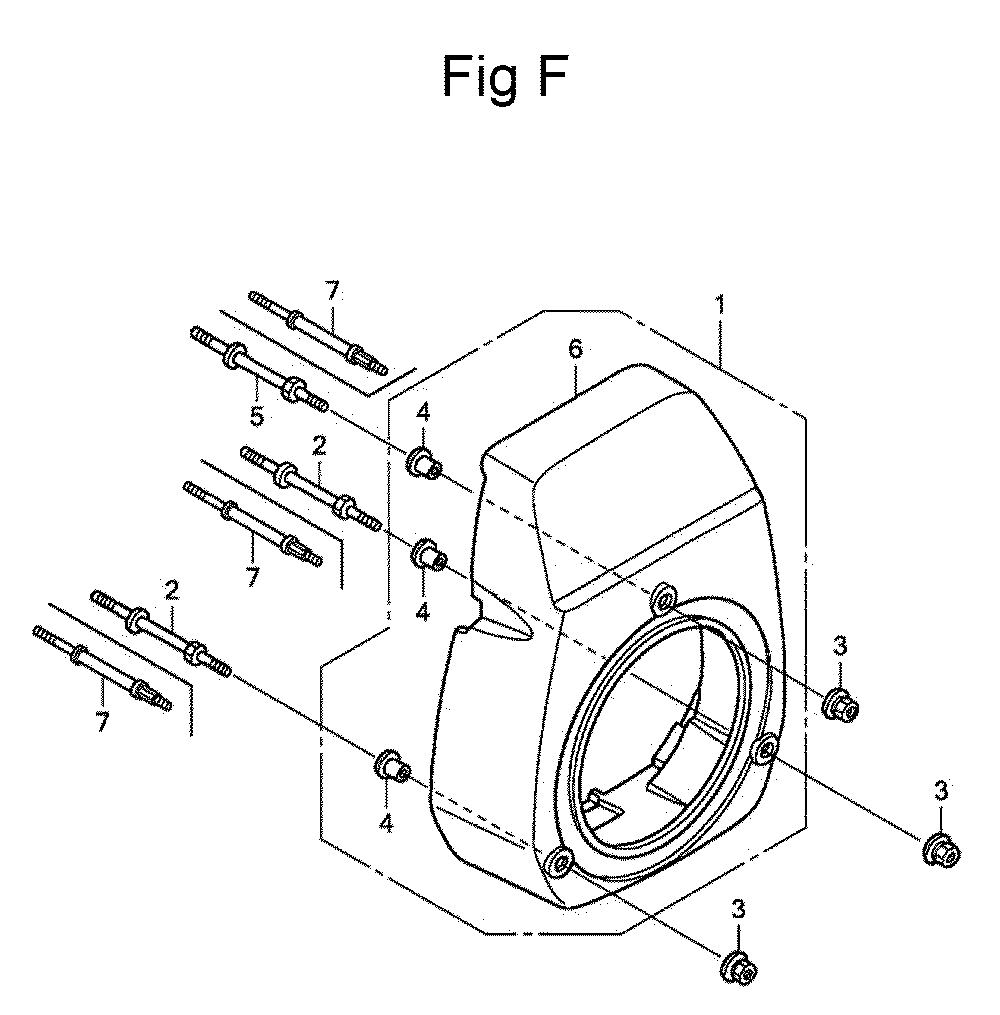 Fig-6 Diagram and Parts List for GC160 Type QBC Honda Engine