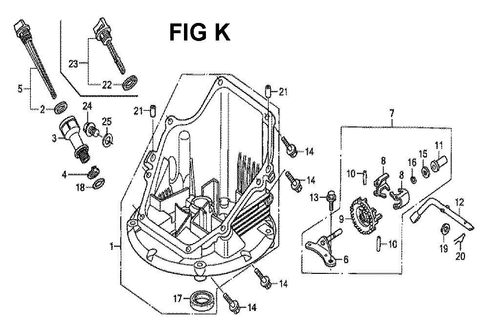 Fig-11 Diagram and Parts List for GCV190LA Type S3L Honda Engine