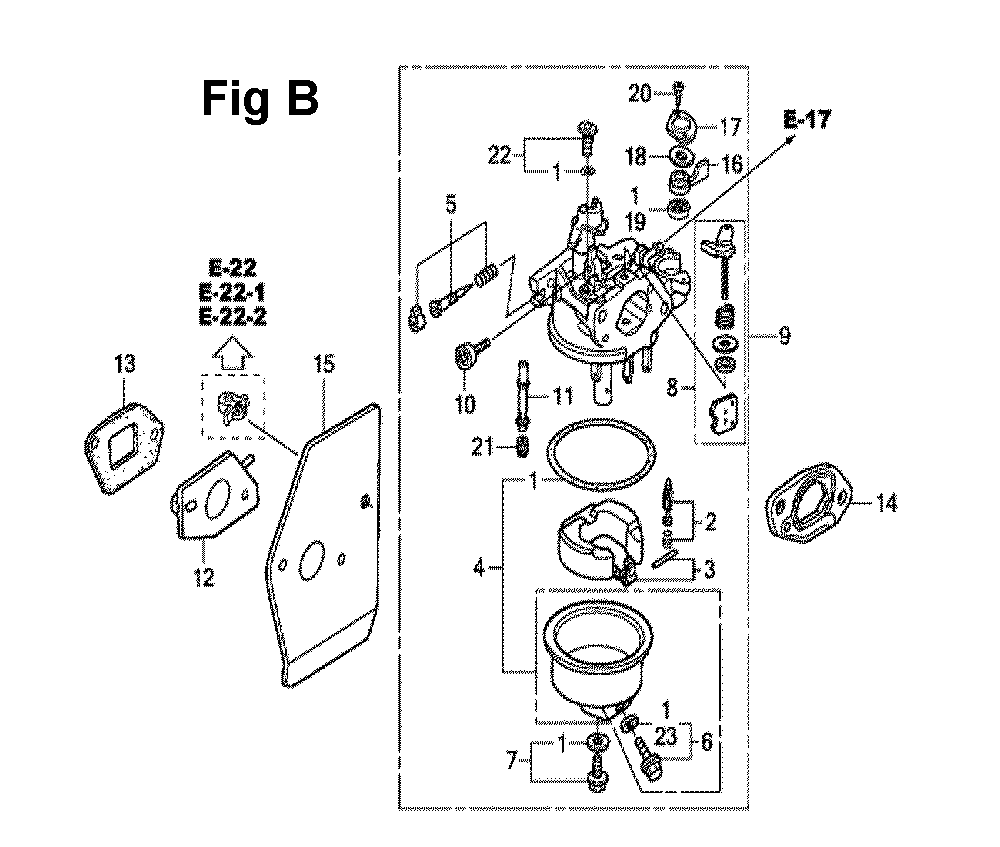 Fig-6 Diagram and Parts List for GXV160UH2 Type N1MH Honda Engine