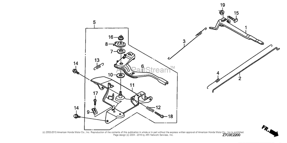 Control Diagram and Parts List for GX270UH (typeQXC9)(GCAGH-0000001) Honda Engine