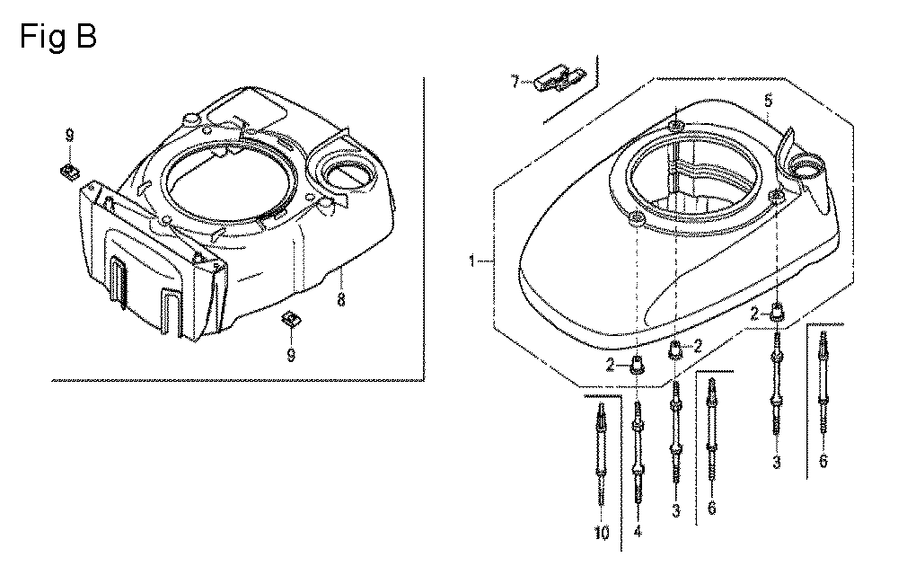 Fig-2 Diagram and Parts List for GCV190LA Type S3A Honda Engine