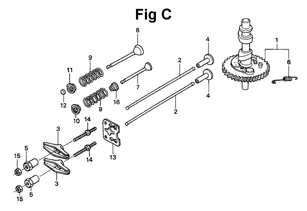Fig-3 Diagram and Parts List for GXV120 Type A12 Honda Engine