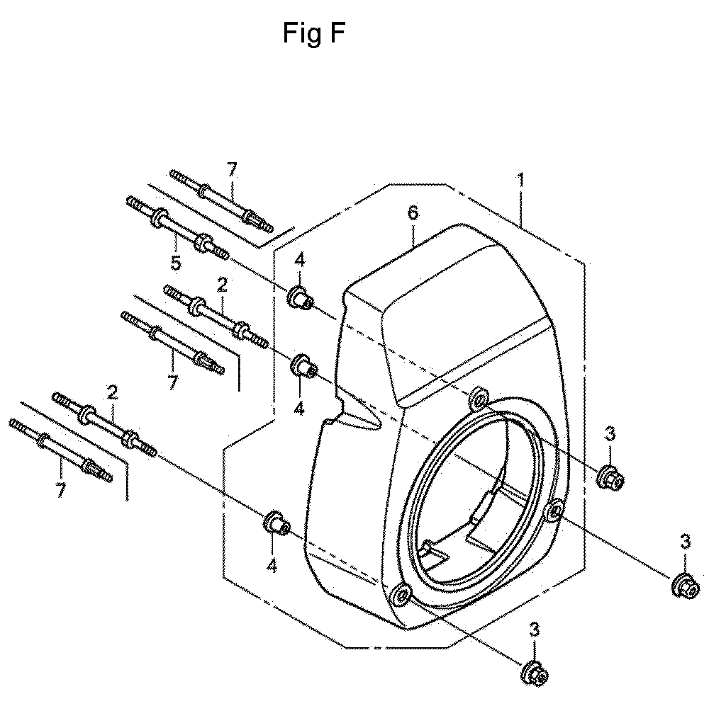 Fig-6 Diagram and Parts List for GC160A Type VHA Honda Engine