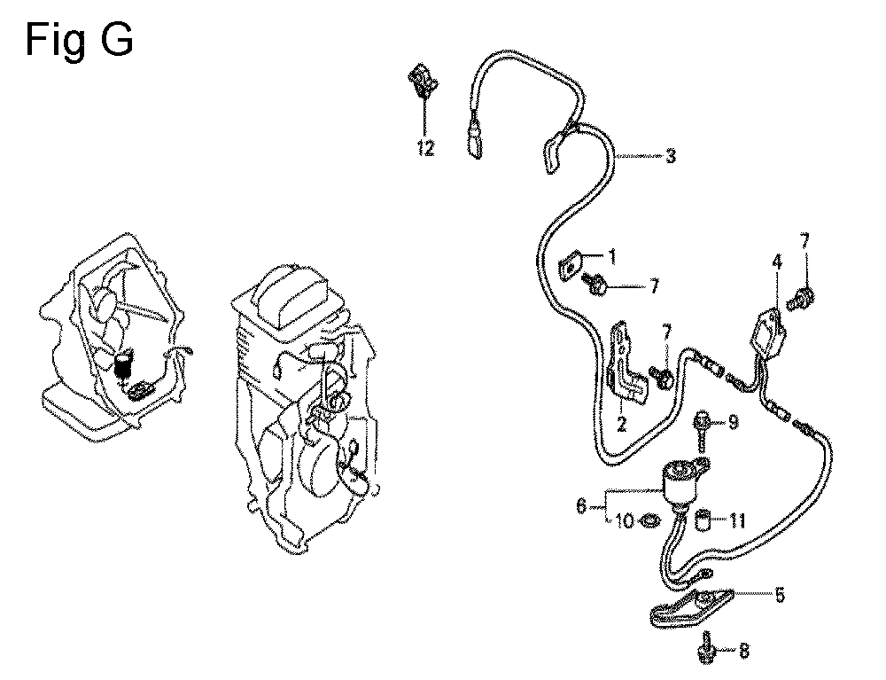 Fig-7 Diagram and Parts List for GC160 Type VXE Honda Engine