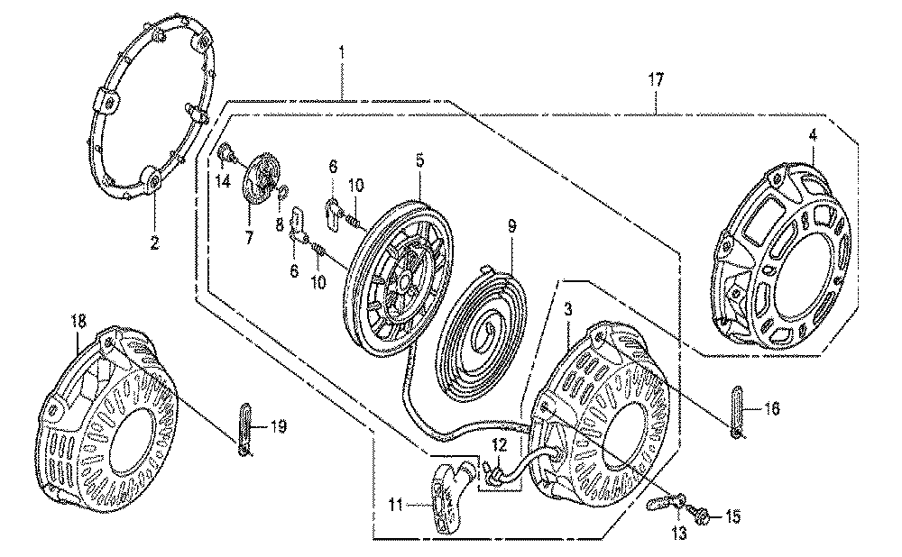 Fig-0 Diagram and Parts List for GX200 Type LJG Honda Engine