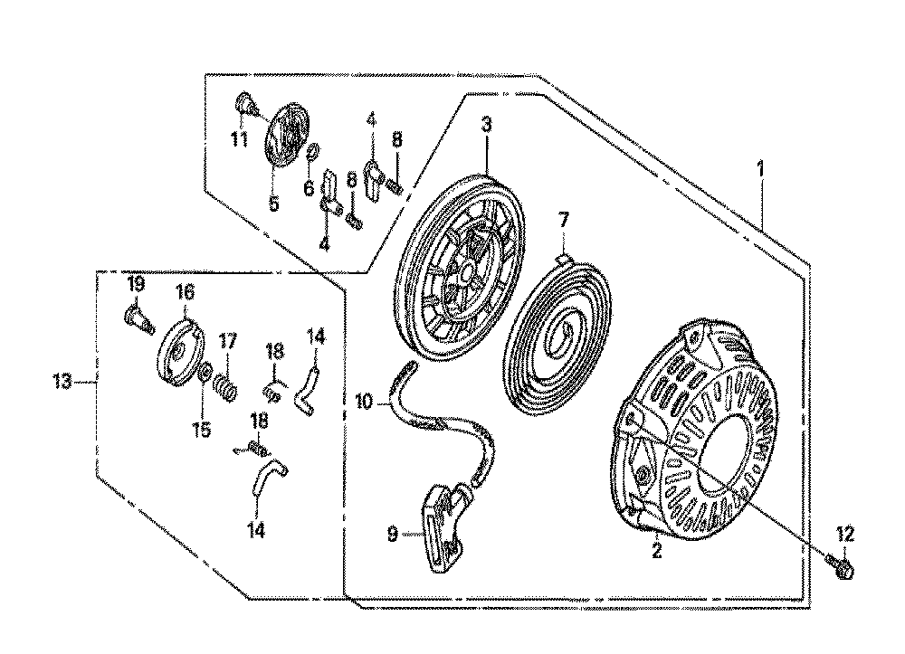 Fig-0 Diagram and Parts List for GX160H1 Type LHB3 Honda Engine