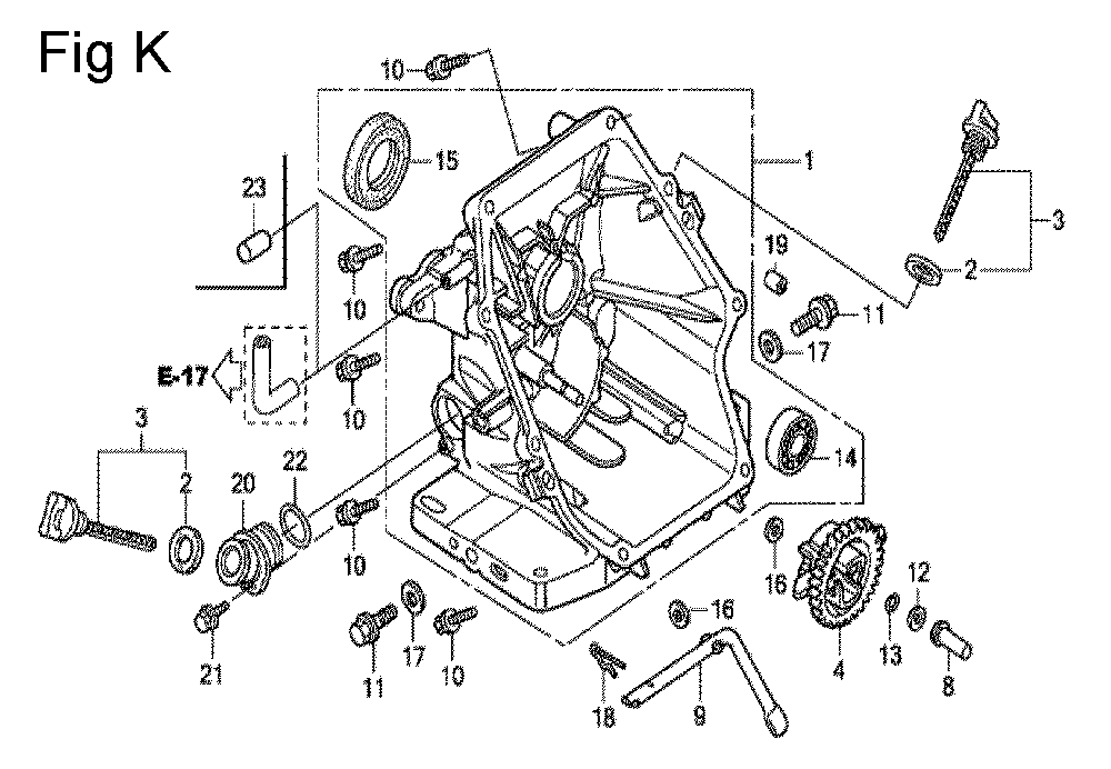 Fig-11 Diagram and Parts List for GC160A Type QHE1 Honda Engine