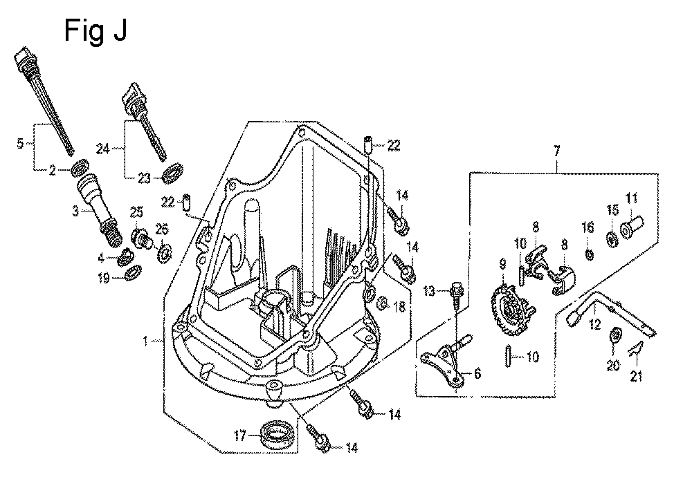 Fig-10 Diagram and Parts List for GCV135 Type A1A Honda Engine