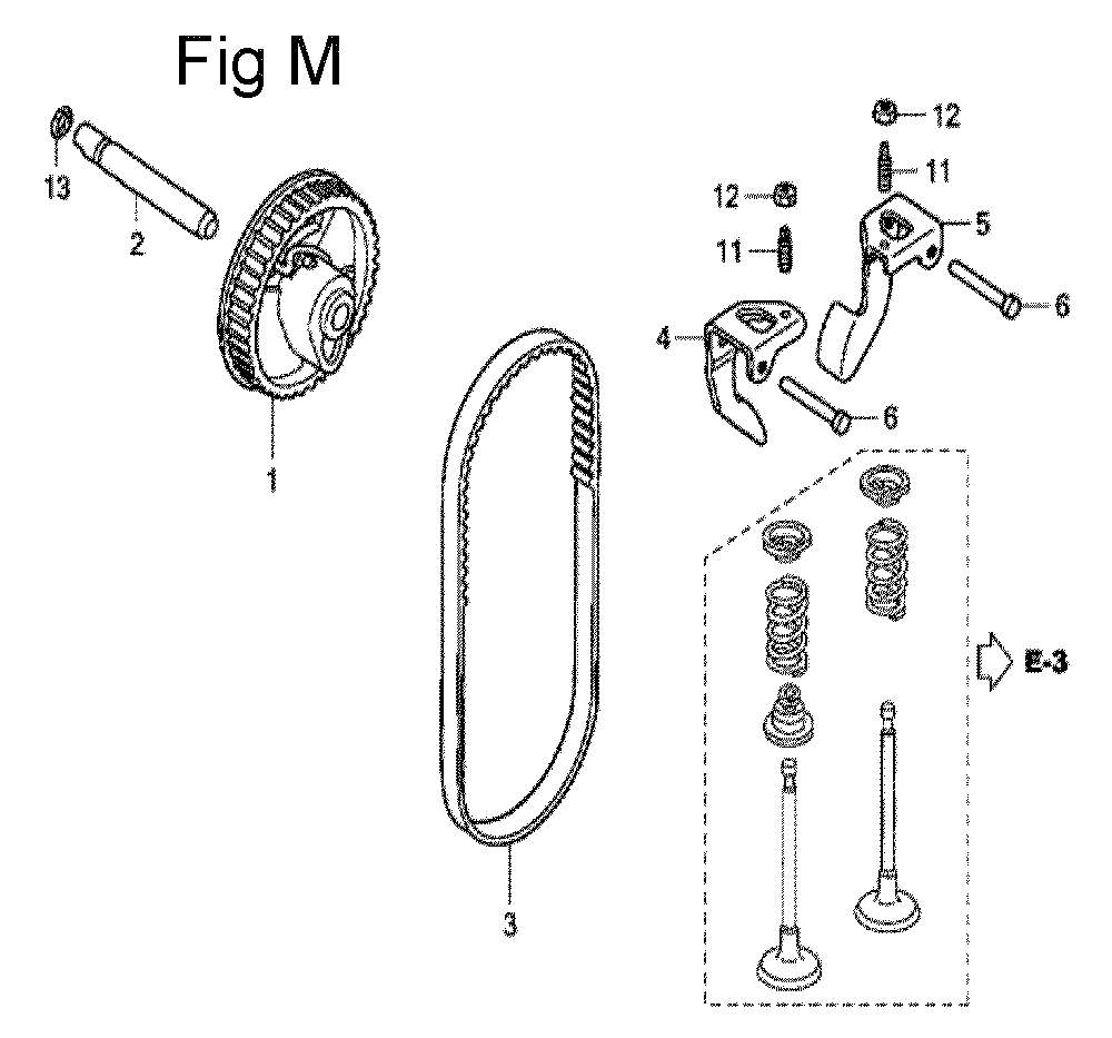 Fig-13 Diagram and Parts List for GC160 Type WHE Honda Engine