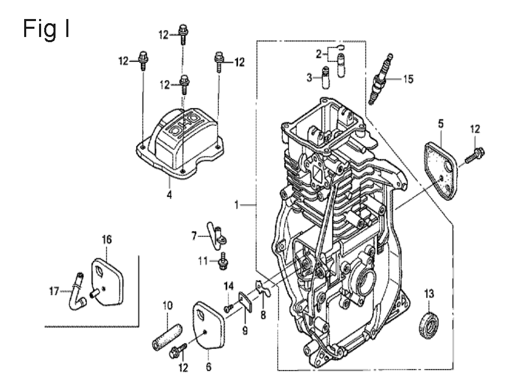 Fig-9 Diagram and Parts List for GX100U Type QAD Honda Engine