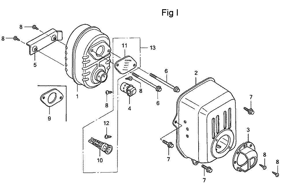 Fig-9 Diagram and Parts List for GC160A Type DEAF Honda Engine