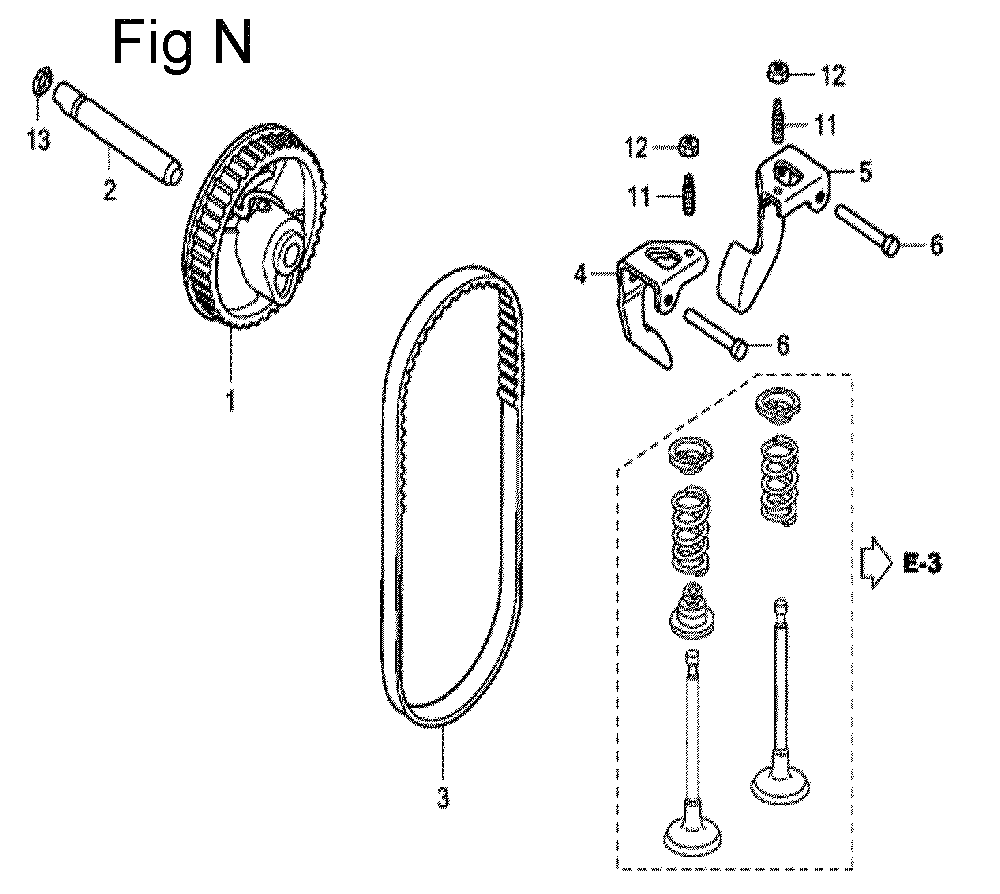 Fig-14 Diagram and Parts List for GC160A Type VXC Honda Engine