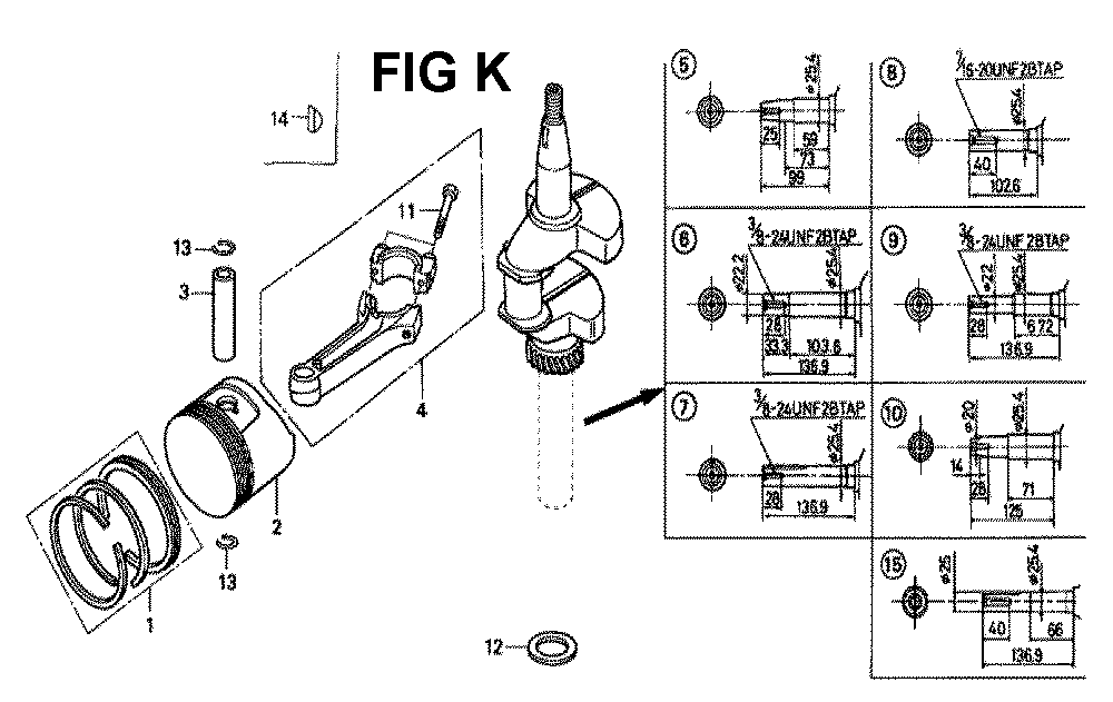 Fig-2 Diagram and Parts List for GXV160K1 Type N1F Honda Engine