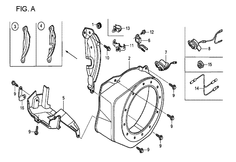 Fig-1 Diagram and Parts List for GX120T1 Type QDBR Honda Engine