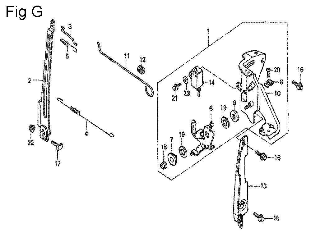 Fig-7 Diagram and Parts List for GC160A Type QHEB Honda Engine
