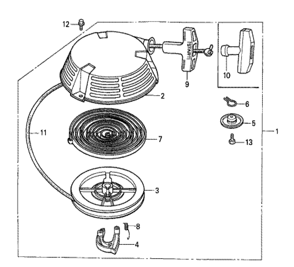 Fig-0 Diagram and Parts List for GXV160 Type A1L Honda Engine