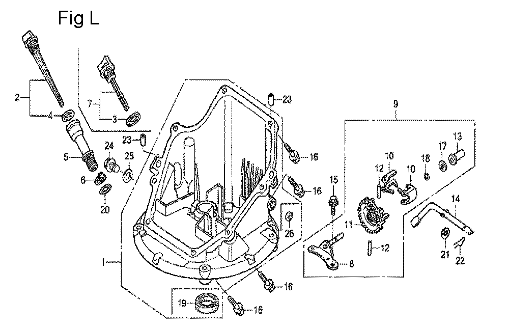 Fig-12 Diagram and Parts List for GCV160A Type S1A1 Honda Engine