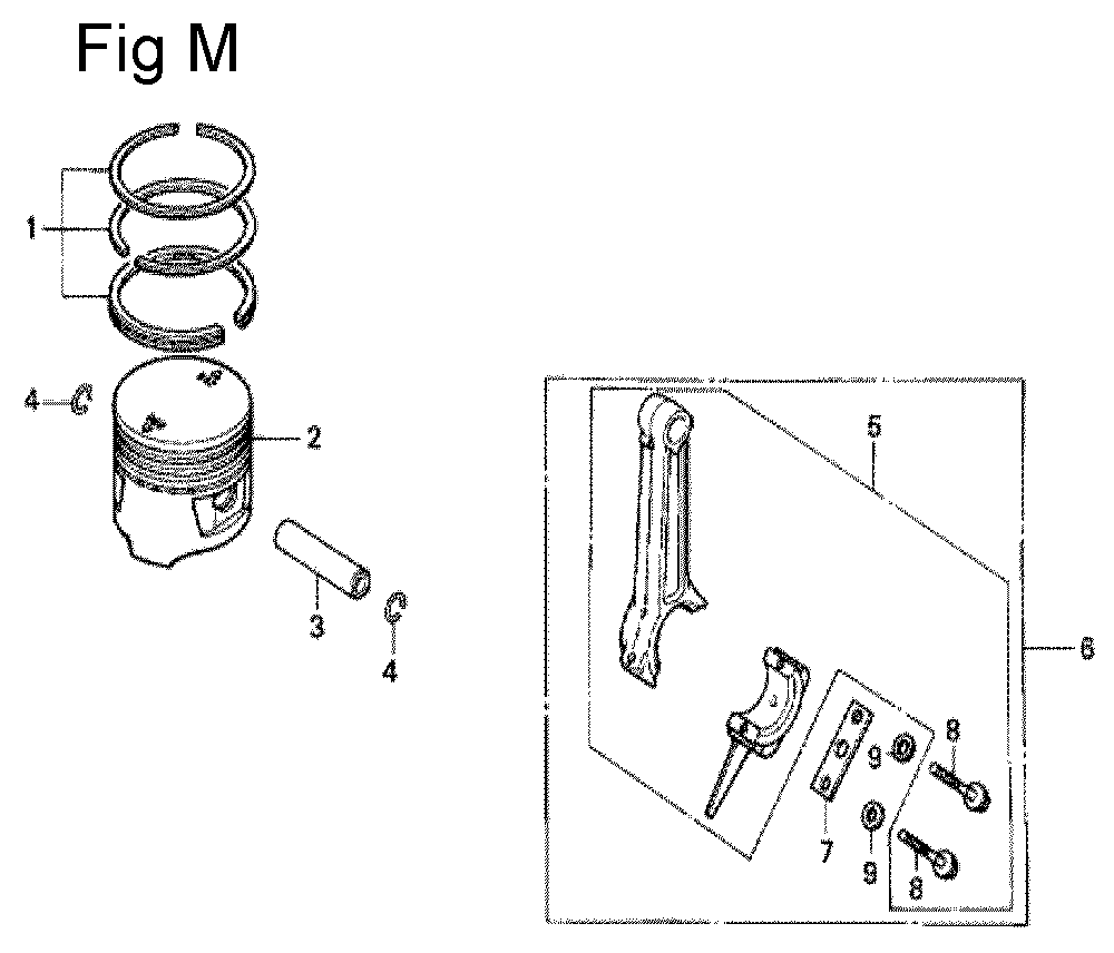 Fig-13 Diagram and Parts List for G100K2 Type SEP4 Honda Engine
