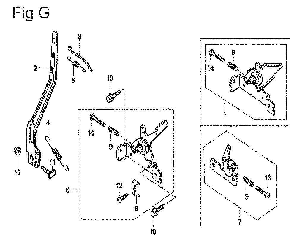 Fig-7 Diagram and Parts List for GX100U Type VE3 Honda Engine