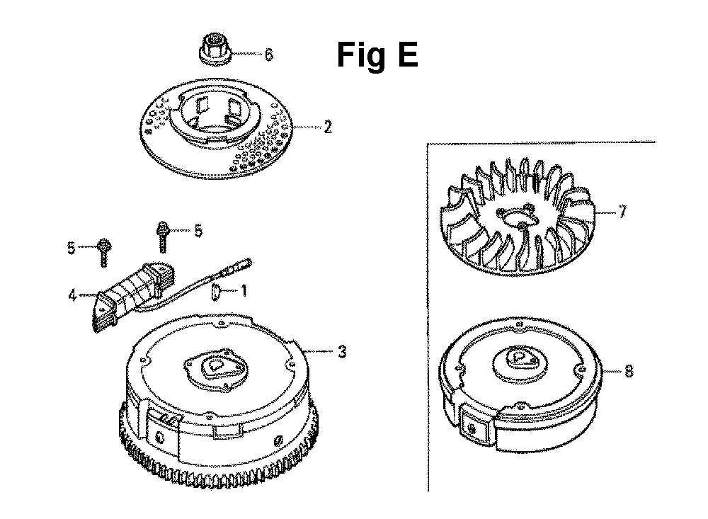 Fig-4 Diagram and Parts List for GXV140 Type N1EA Honda Engine