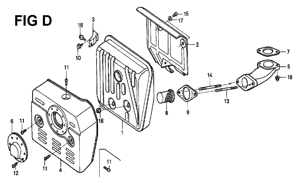 Fig-12 Diagram and Parts List for GXV340K2 Type DA23 Honda Engine