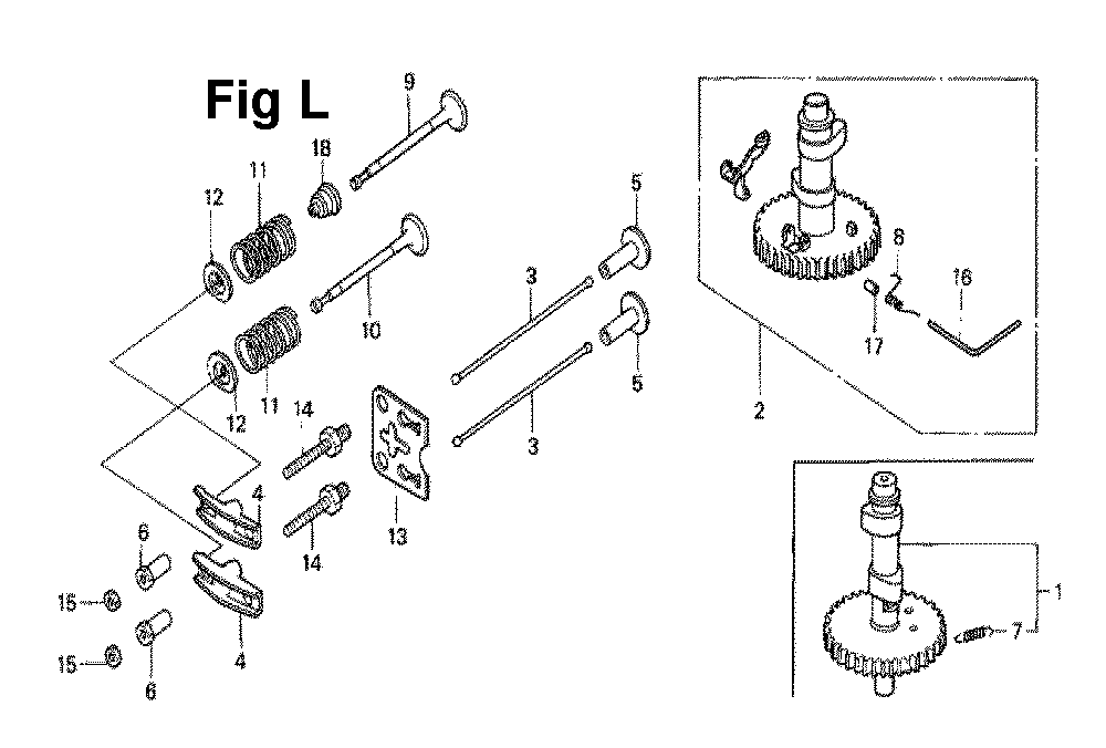 Fig-8 Diagram and Parts List for GXV140 Type N1Y Honda Engine