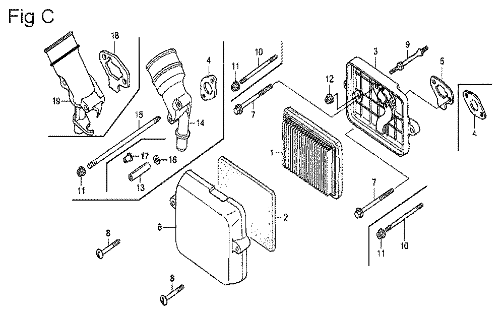 Fig-3 Diagram and Parts List for GX100U Type SE3 Honda Engine