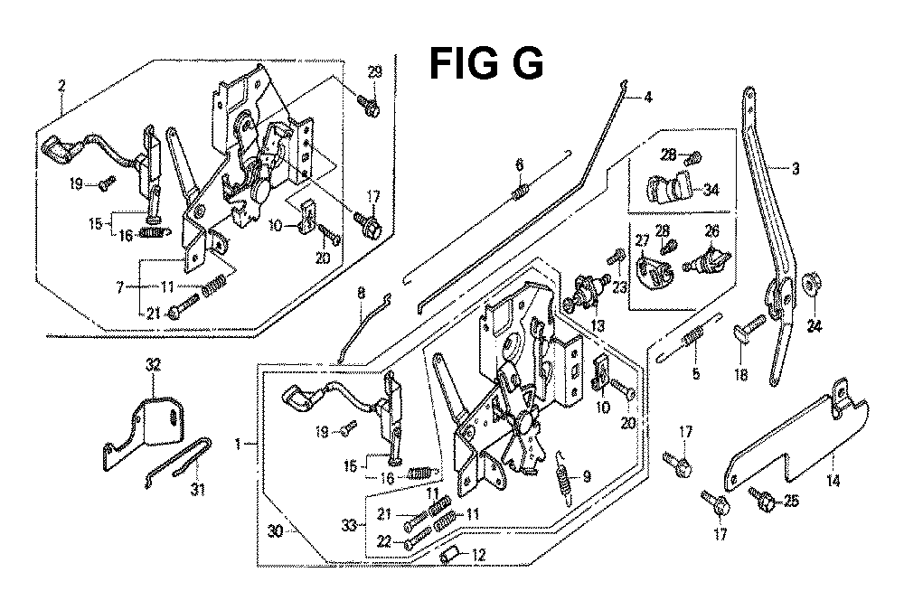 Fig-4 Diagram and Parts List for GXV140 Type MAH Honda Engine