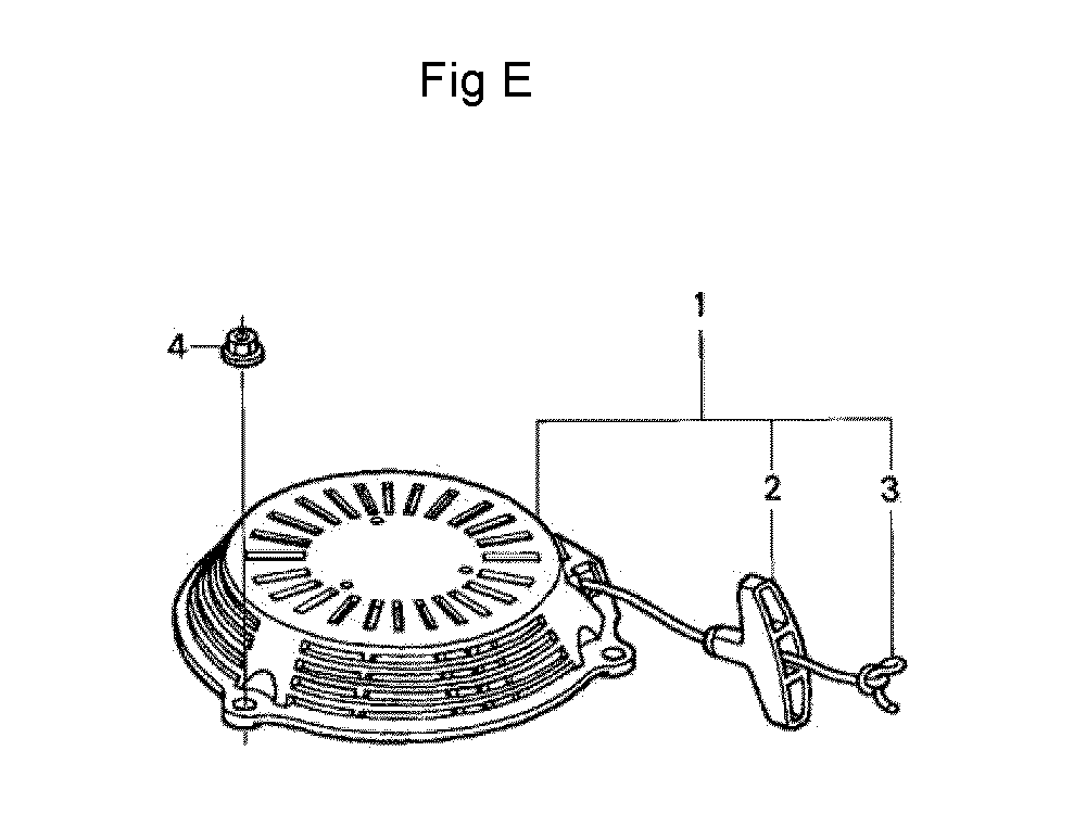 Fig-5 Diagram and Parts List for GSV190A Type A1A Honda Engine