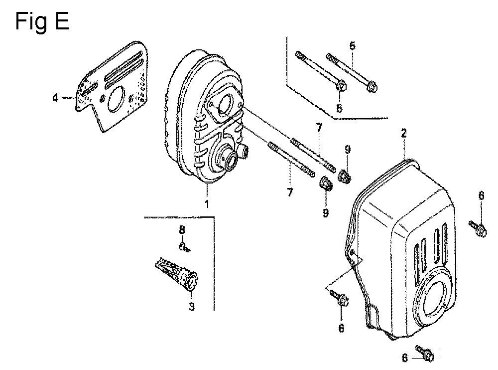 Fig-5 Diagram and Parts List for GX100U Type KRW2 Honda Engine