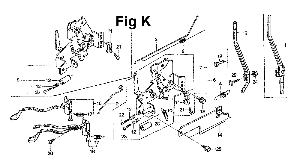 Fig-2 Diagram and Parts List for GXV120 Type N2CA Honda Engine