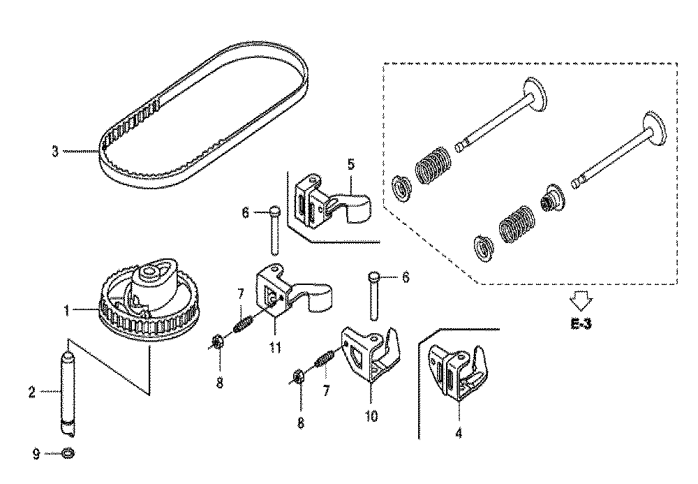 Fig-0 Diagram and Parts List for GCV135 Type N7E2 Honda Engine