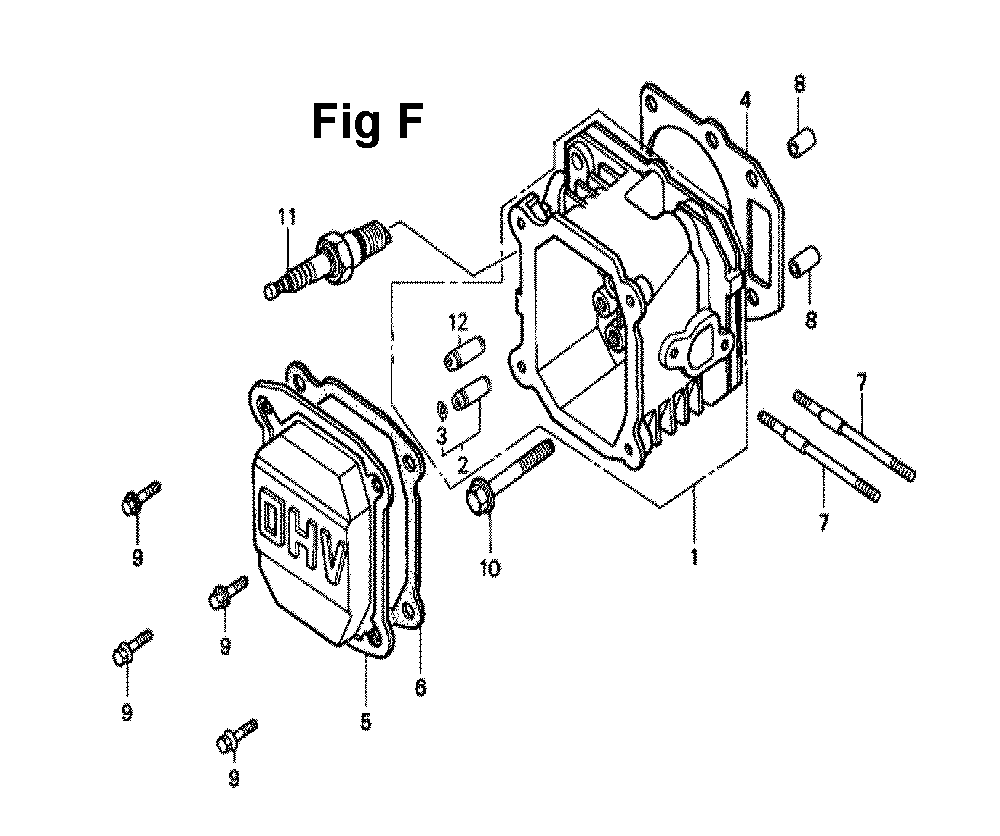 Fig-3 Diagram and Parts List for GXV140 Type N2 Honda Engine