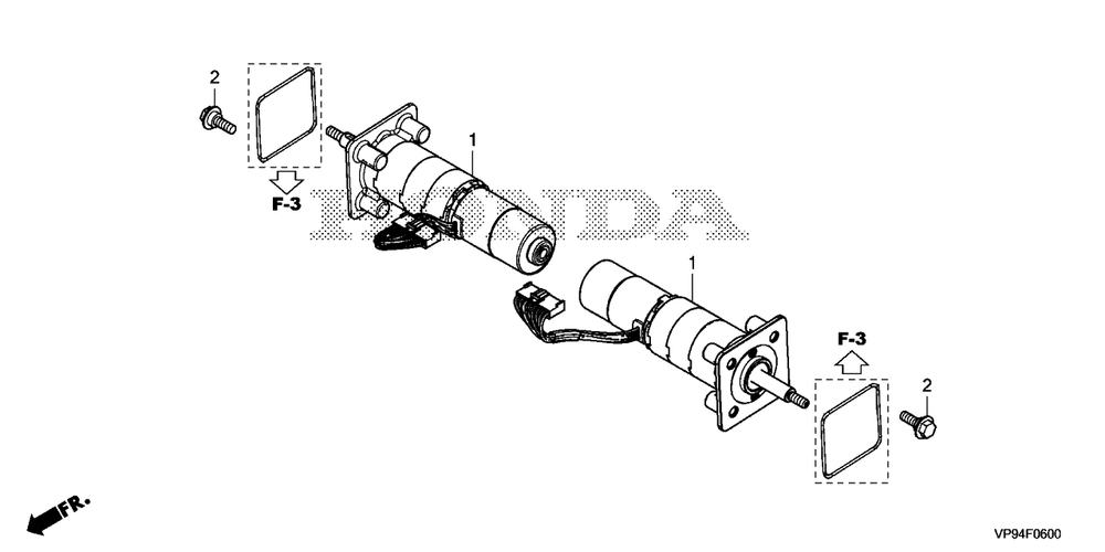 Traction Motor Diagram and Parts List for HRM3000K1 (Type  A)(MBFF-1000001 - 9999999) Honda Lawn Mower