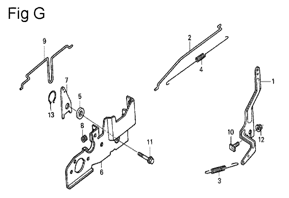 Fig-7 Diagram and Parts List for GSV190A Type S3A Honda Engine