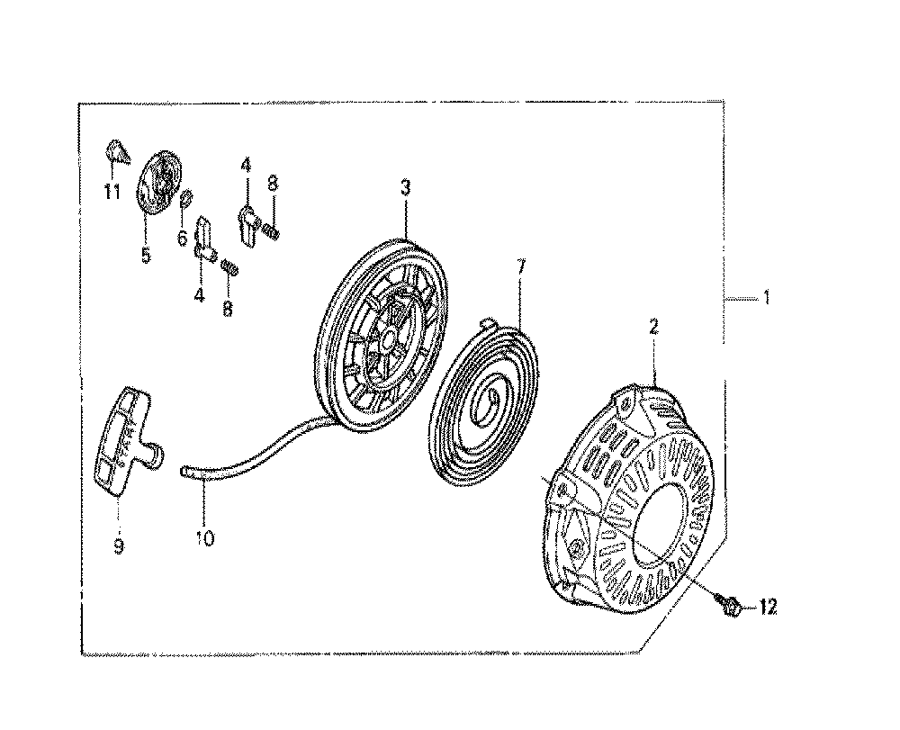 Fig-0 Diagram and Parts List for GX120K1 (LX4)(43-9099999) Honda Engine