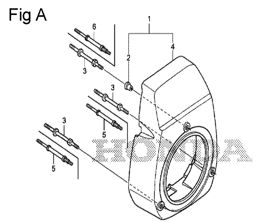 Fig-1 Diagram and Parts List for GS190A Type VXA Honda Engine