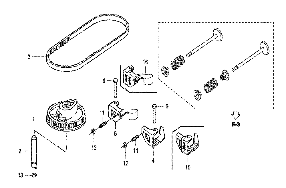 Fig-0 Diagram and Parts List for GCV160A Type N1A Honda Engine