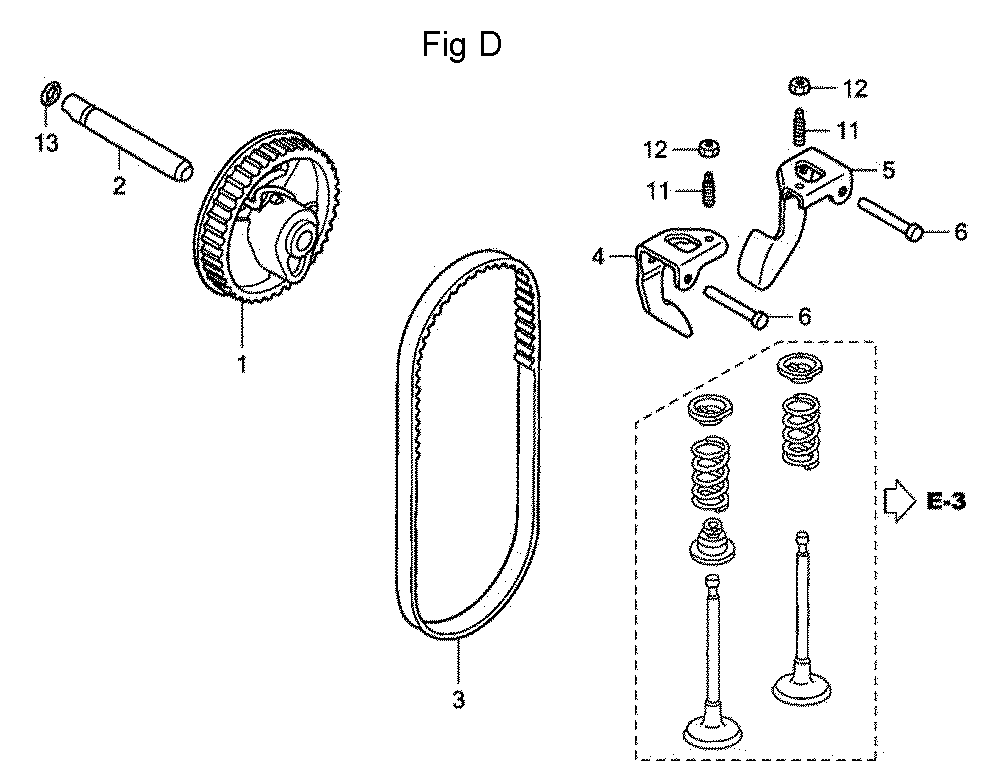 Fig-4 Diagram and Parts List for GC160A Type PHA Honda Engine