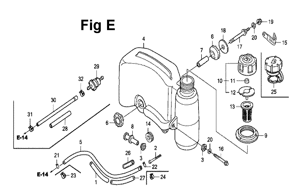 Fig-12 Diagram and Parts List for GXV160UH2 Type A1TT Honda Engine