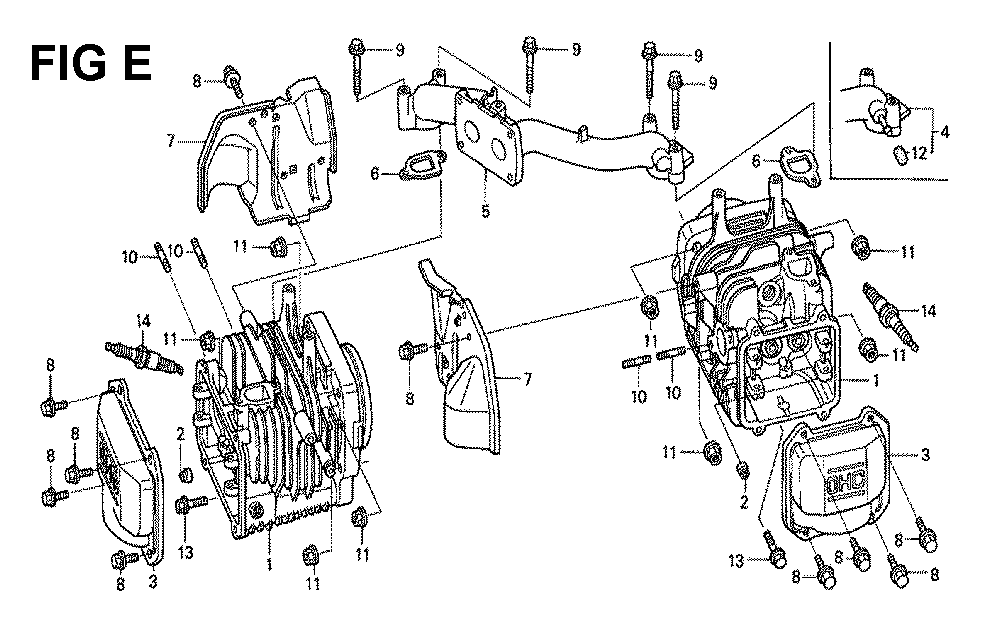 Fig-8 Diagram and Parts List for GXV530 Type QEA3A Honda Engine