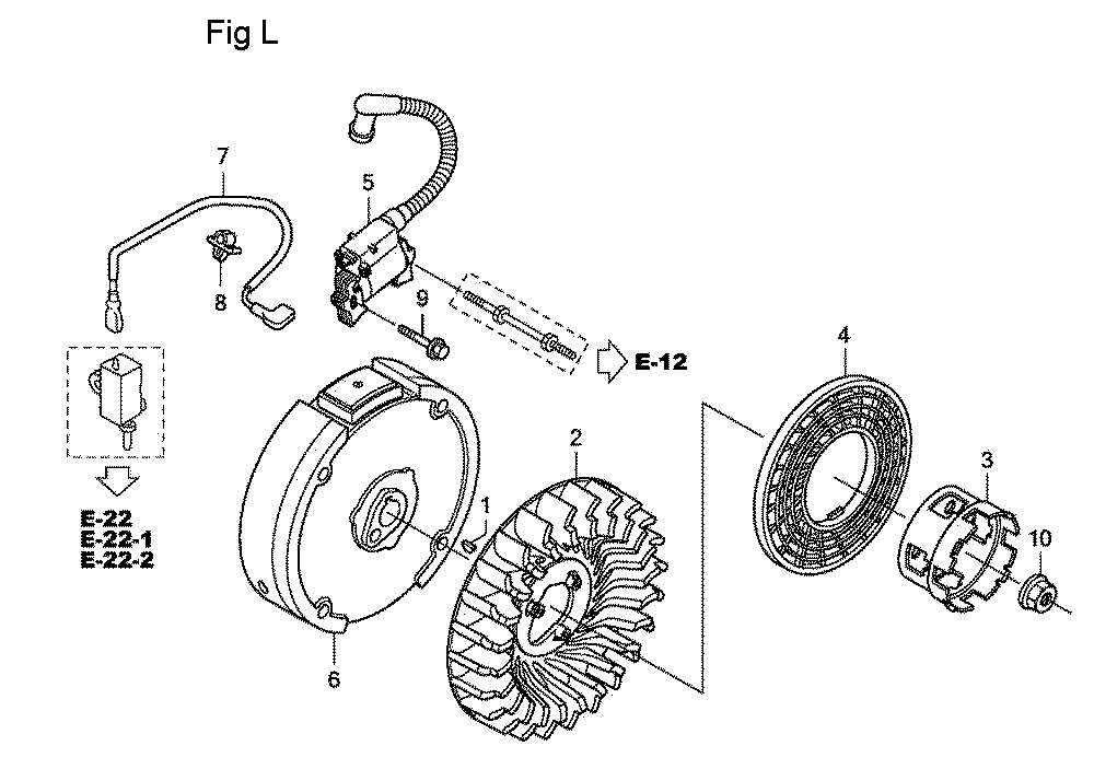 Fig-12 Diagram and Parts List for GC160LA Type MHA2 Honda Engine