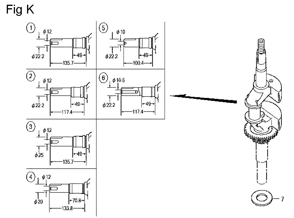 Fig-11 Diagram and Parts List for GCV160LA Type N7S1 Honda Engine