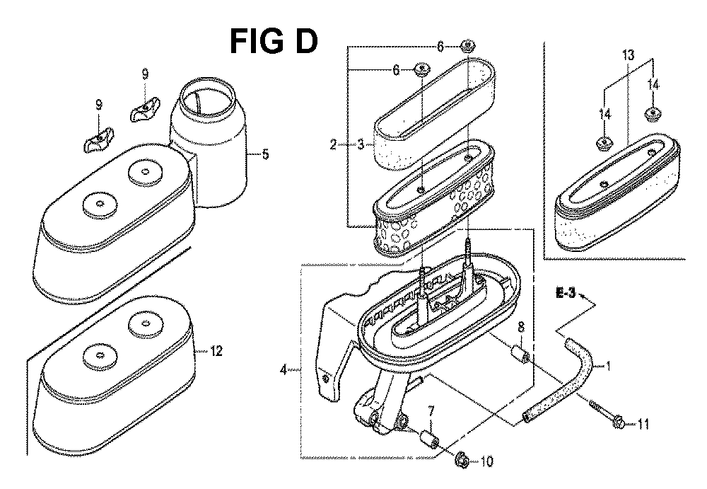 Fig-13 Diagram and Parts List for GXV160H2 Type A1SA Honda Engine