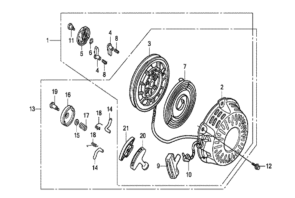 Fig-0 Diagram and Parts List for GX120T1 Type SWX2 Honda Engine