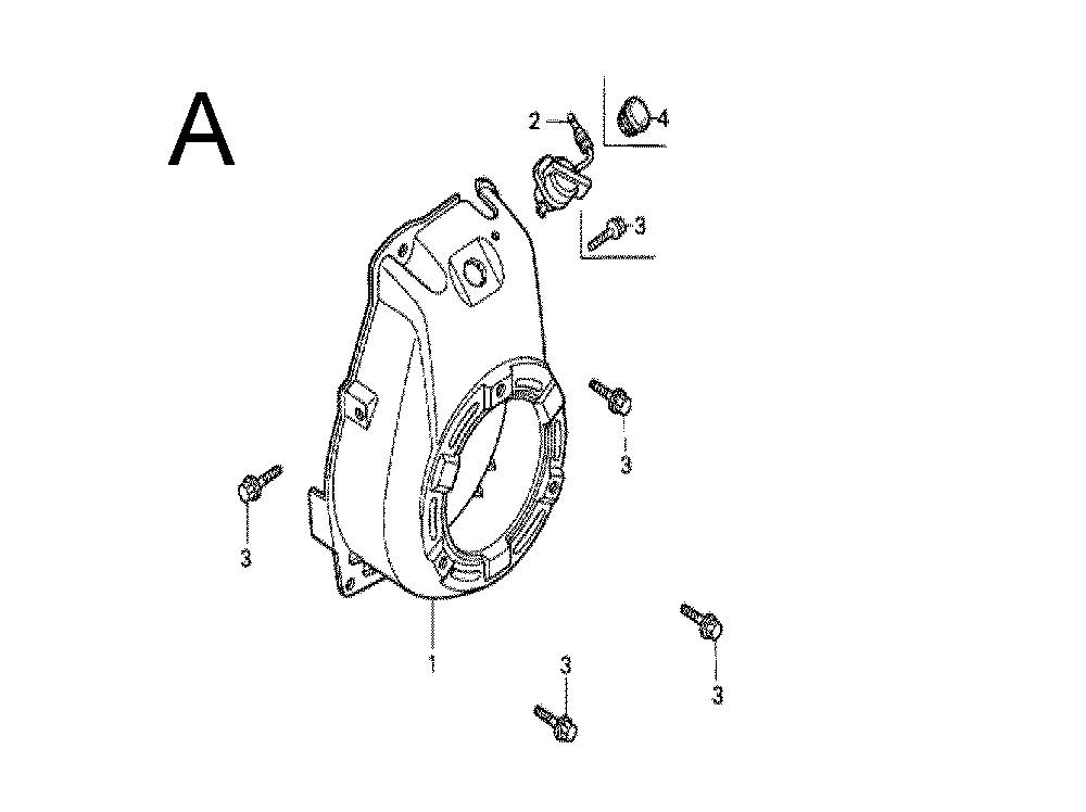 Fig-1 Diagram and Parts List for GX100 Type VA2 Honda Engine