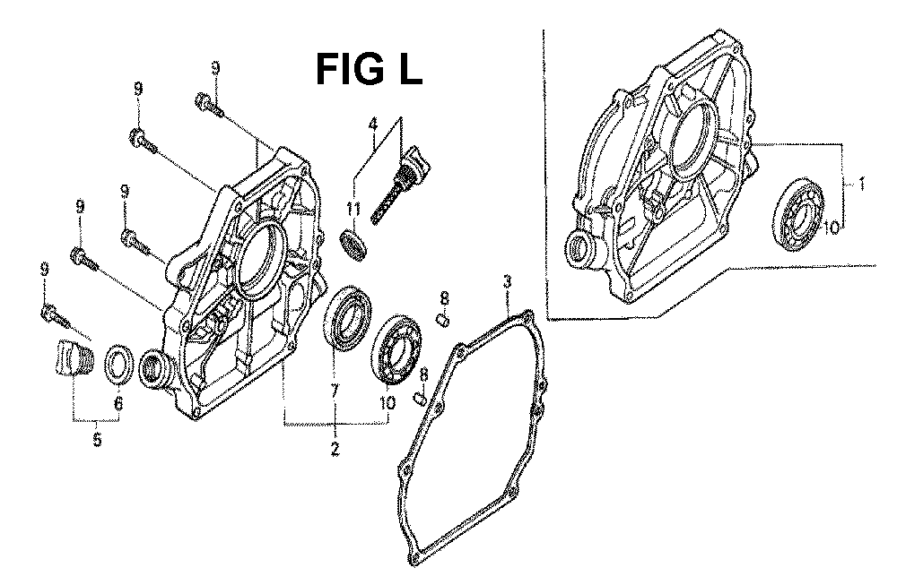Fig-7 Diagram and Parts List for GX160H1 Type QX3 Honda Engine