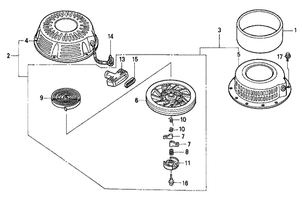 Fig-0 Diagram and Parts List for GXV340K2 Type DAET Honda Engine