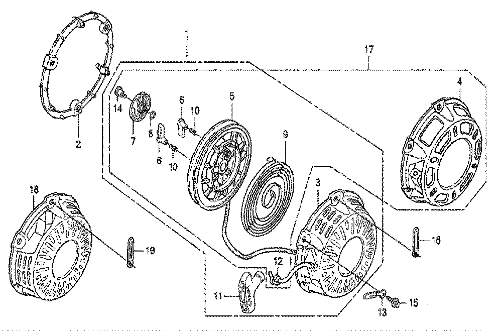 Fig-0 Diagram and Parts List for GX200 Type SH Honda Engine