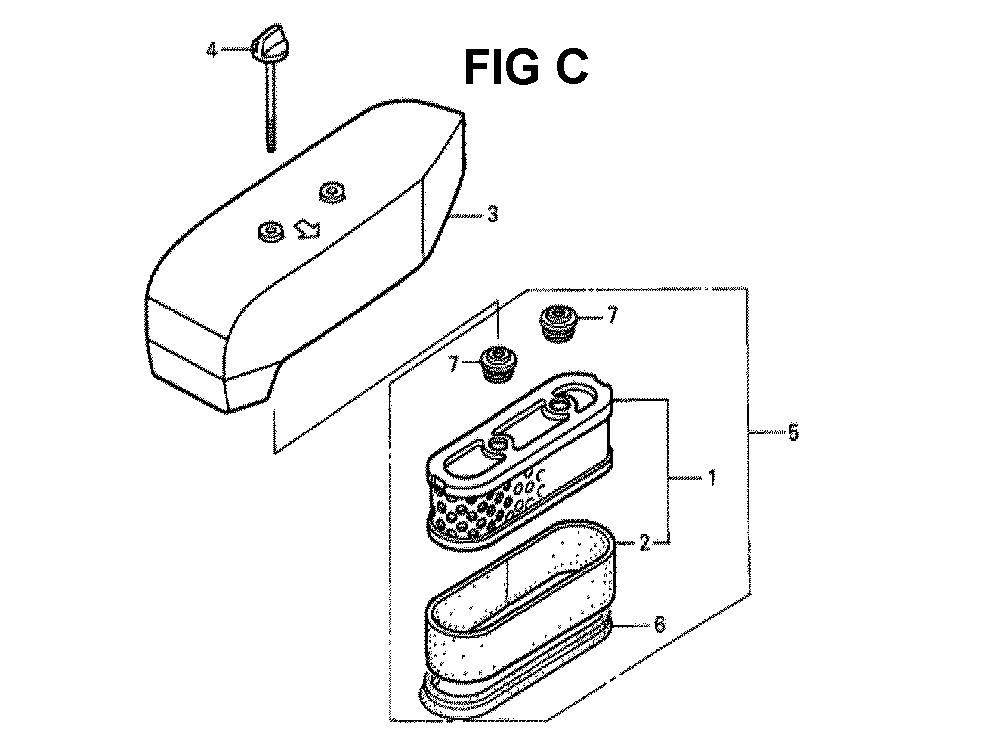 Fig-3 Diagram and Parts List for GXV160K1 Type A1 Honda Engine